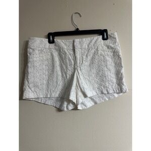 Lilly Pulitzer Eyelet Shorts White Casual Summer Size‎ 10